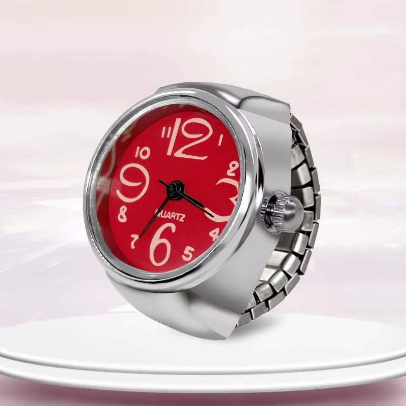 New Ring Watch Hot Selling Creative Circular Dial Alloy Shell Finger Couple Men and Women