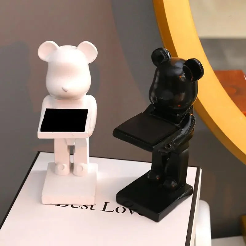 Trendy Watch Display Stand, Electroplating Cartoon Bear, Animal Resin Ornaments, Jewelry Storage Rack, Celebration Gifts.