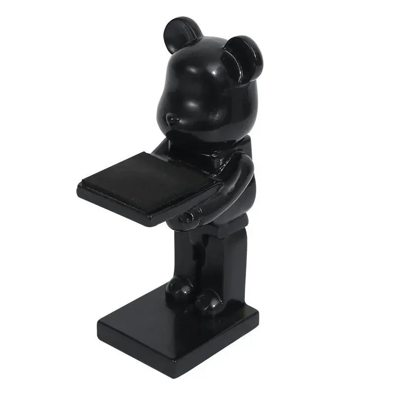 Trendy Watch Display Stand, Electroplating Cartoon Bear, Animal Resin Ornaments, Jewelry Storage Rack, Celebration Gifts.